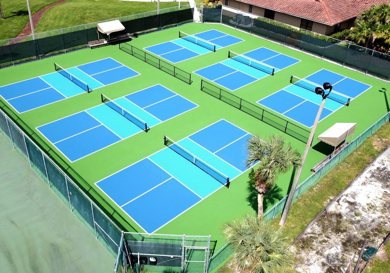 Aberdeen East Pickleball Court Resurfacing - Tennis Court Construction services in Delray, Boynton, Jupiter and all of Martin, St Lucie and Palm Beach County